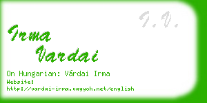 irma vardai business card