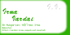 irma vardai business card